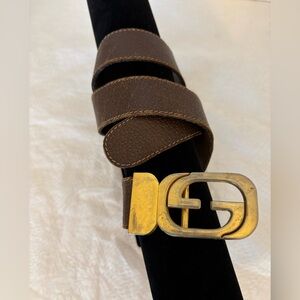 Gucci Vintage 1975 Chocolate Leather Belt